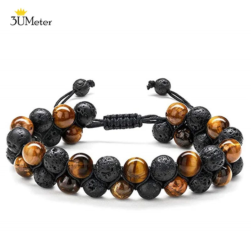 Tiger Eye Stone Bracelet Men Women Natural Energy Stone Essential Oil Lava Rock Black Onyx Tiger Eye Beads Adjustable Bracelet
Tiger Eye Stone Bracelet Men Women Natural Energy Stone Essential Oil Lava Rock Black Onyx Tiger Eye Beads Adjustable Bracelet