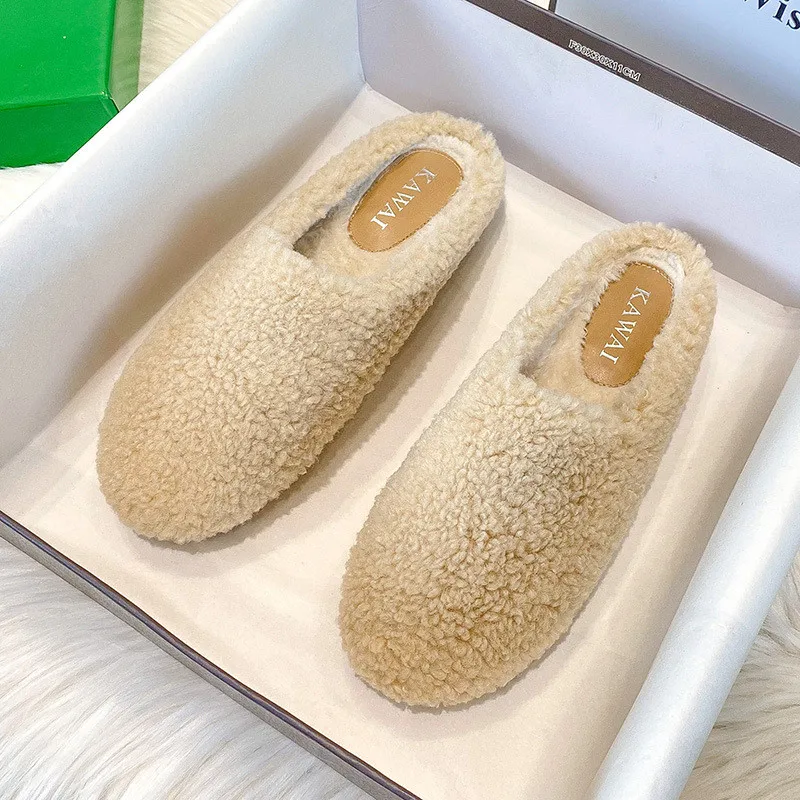 Flat Non-slip Slippers Women Winter Leisure Belt Shoes Baotou Plus Velvet Cotton Slippers Lamb Warm Slipper
Flat Non-slip Slippers Women Winter Leisure Belt Shoes Baotou Plus Velvet Cotton Slippers Lamb Warm Slipper