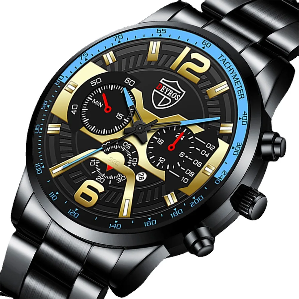 Deyro S new fashion men's stainless steel strap men's watch student calendar electronic stone men's wrist table wholesale
Deyro S new fashion men's stainless steel strap men's watch student calendar electronic stone men's wrist table wholesale