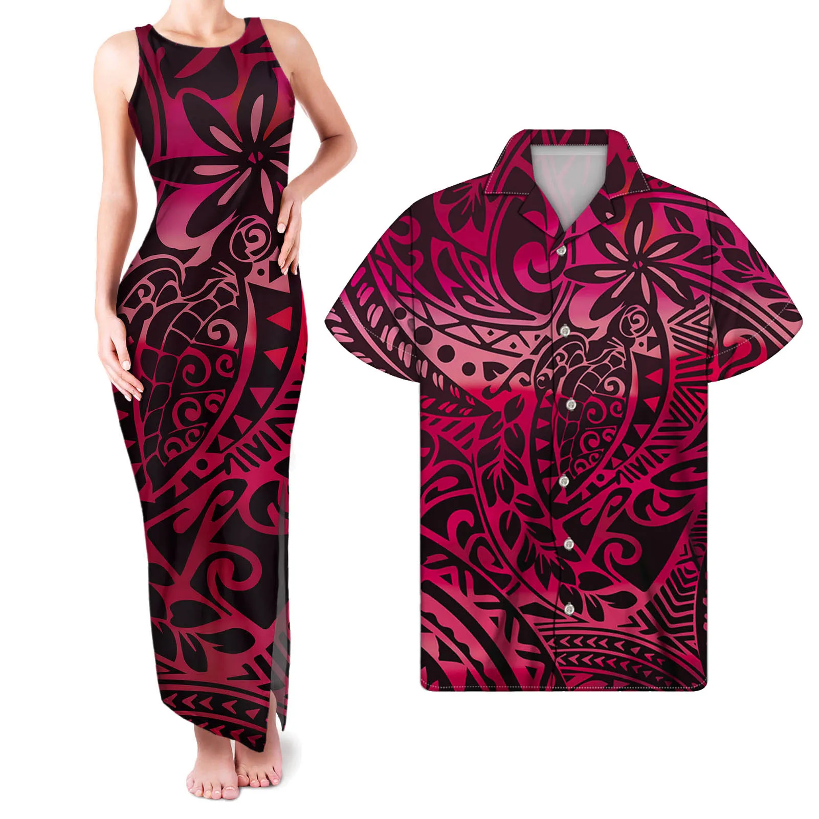 HYCOOL Couple Matching Set 2021 Hibiscus Print Plain Rose Red Polynesian Womens Bodycon Sleeveless Dresses Plus Size Women Maxi
HYCOOL Couple Matching Set 2021 Hibiscus Print Plain Rose Red Polynesian Womens Bodycon Sleeveless Dresses Plus Size Women Maxi