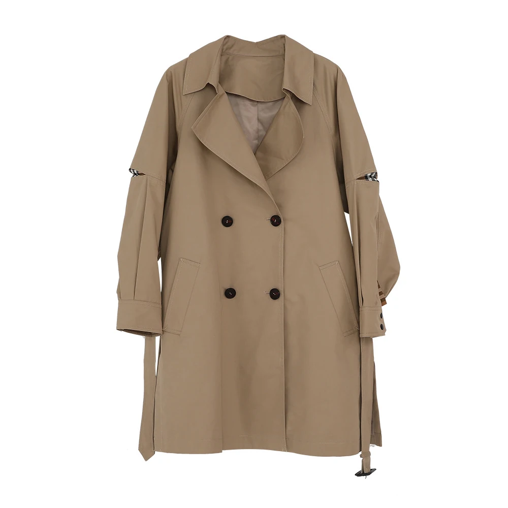 Women's Windbreaker Solid Color Mid-Length Overcoat 2021 Autumn New British solid color Loose Slim Khaki Commuting Coat Female
Women's Windbreaker Solid Color Mid-Length Overcoat 2021 Autumn New British solid color Loose Slim Khaki Commuting Coat Female