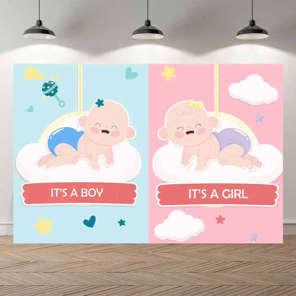 NeoBack Happy Birthday Newborn Baby Shower Boy And Girl Cloud Stars Pink Blue Party Banner Photo Backdrop Photography Background
NeoBack Happy Birthday Newborn Baby Shower Boy And Girl Cloud Stars Pink Blue Party Banner Photo Backdrop Photography Background