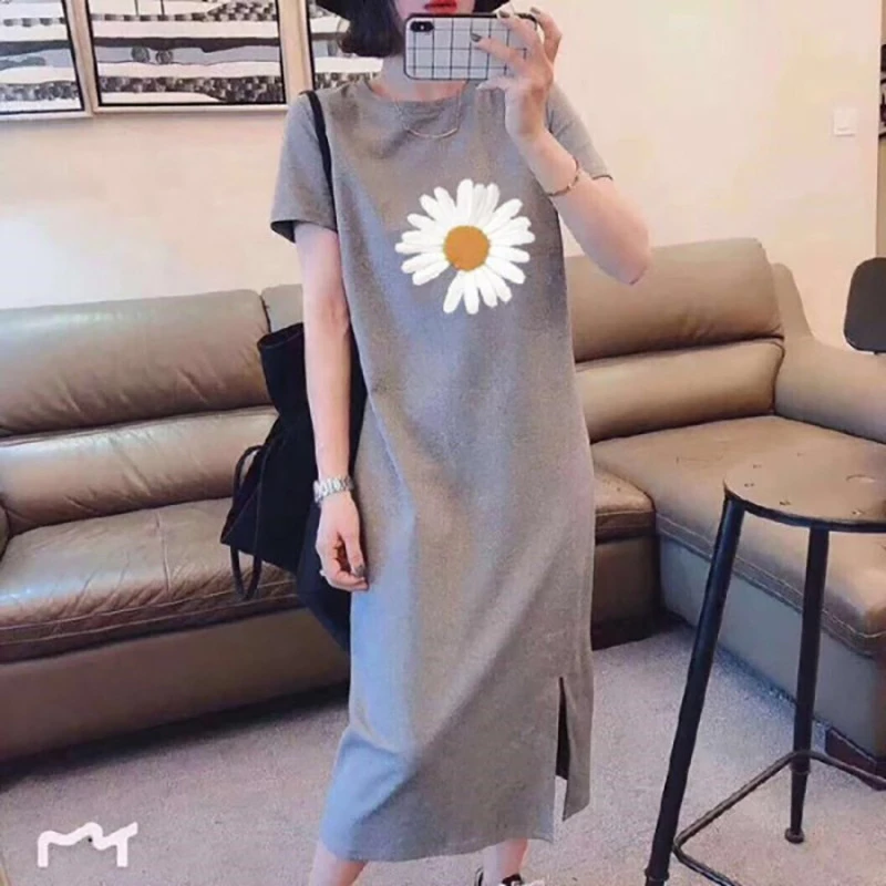2020 Women Short Sleeve Dress Casual Dress Printed Dress Summer Long Beach Dresses Female Casual Clothes Slit Dress Vestidos
2020 Women Short Sleeve Dress Casual Dress Printed Dress Summer Long Beach Dresses Female Casual Clothes Slit Dress Vestidos