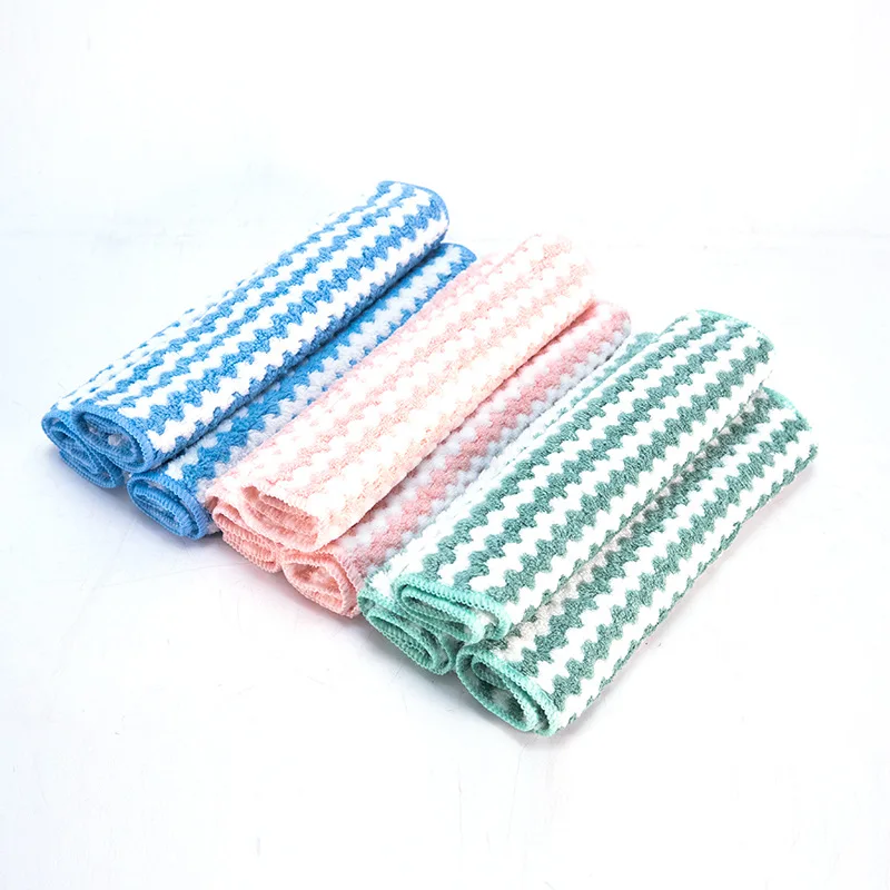 Kitchen Towel Striped Coral Down Handtowel Dishcloth Water Absorbent Oil Free Lazy Rag Cleaning Cloth
Kitchen Towel Striped Coral Down Handtowel Dishcloth Water Absorbent Oil Free Lazy Rag Cleaning Cloth