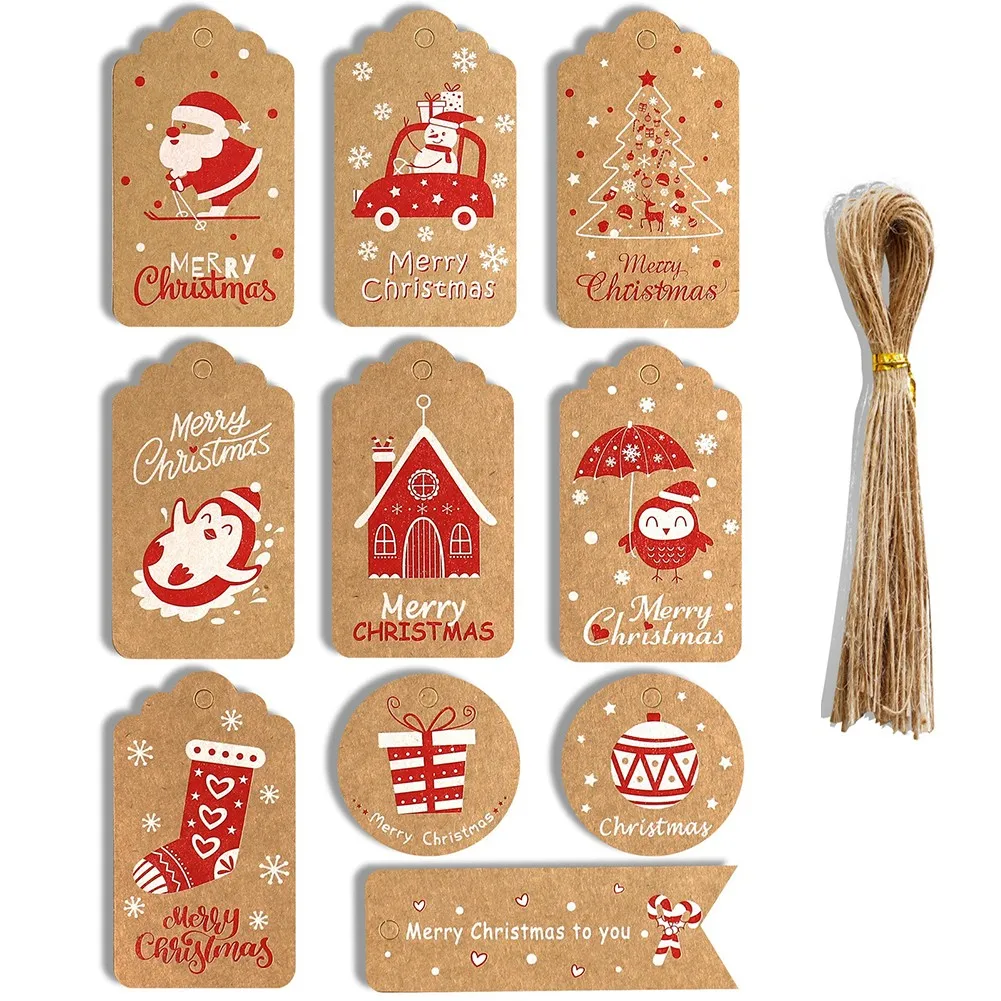 50pcs Christmas Kraft Paper Tags Merry Xmas Gift Wrapping Labels Santa Snowman Elk DIY Hanging Tags DIY Party Supplies
50pcs Christmas Kraft Paper Tags Merry Xmas Gift Wrapping Labels Santa Snowman Elk DIY Hanging Tags DIY Party Supplies