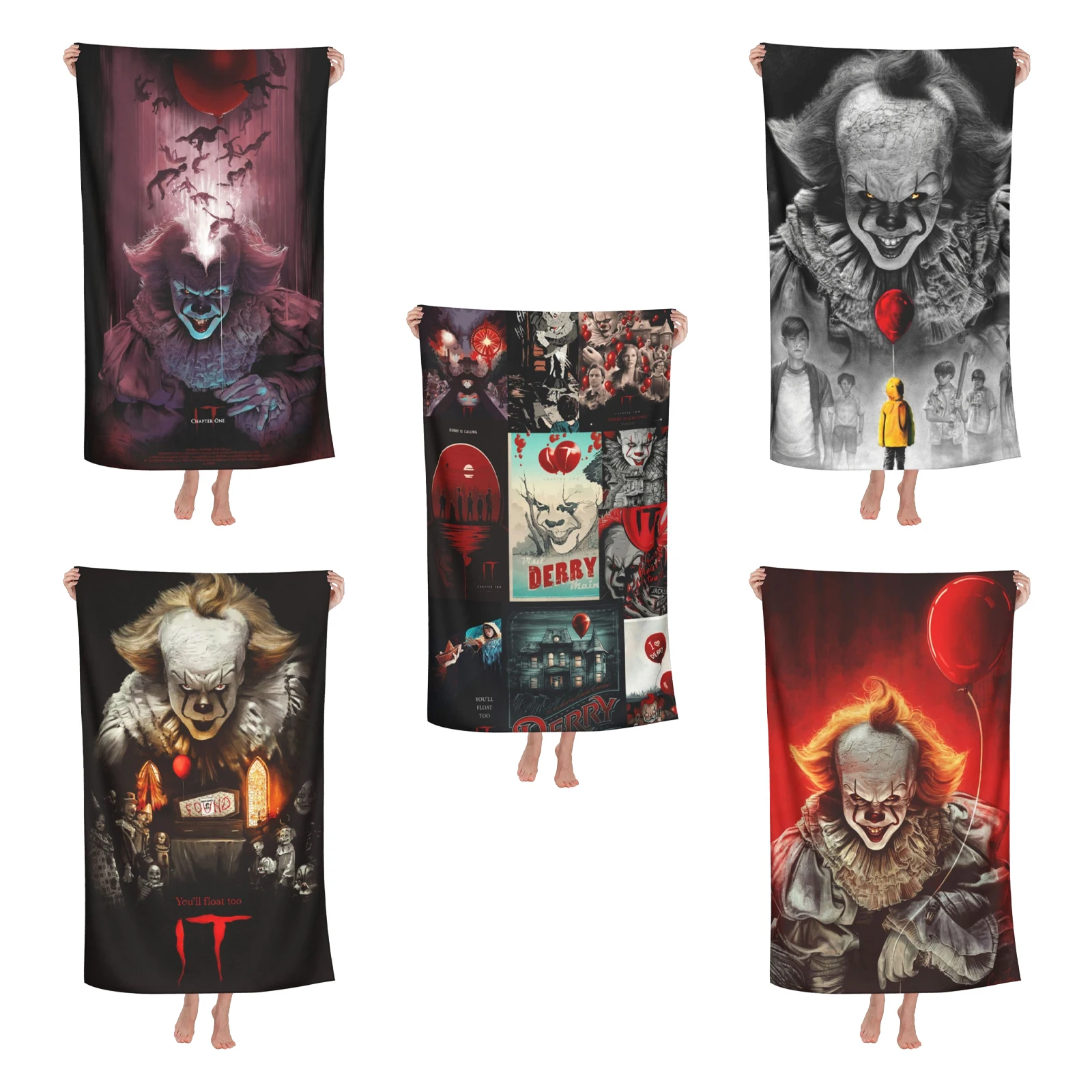 Horror Movie Halloween IT Pennywise Large Bath Towel Quick Dry Beach Shawl Bath Towel for Swim Bathroom Home Unisex
Horror Movie Halloween IT Pennywise Large Bath Towel Quick Dry Beach Shawl Bath Towel for Swim Bathroom Home Unisex
