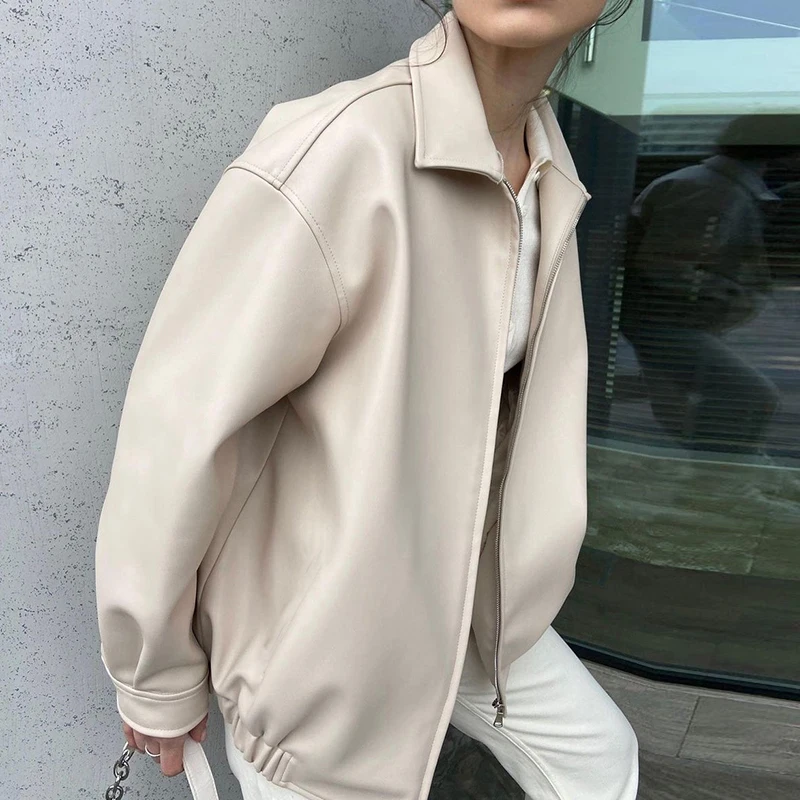 WeiYao Vintage Elegant Fashion Solid Faux Leather Jackets Coats Women ZipUp Turn Down Collar Long Sleeve Autumn Winter Outwear
WeiYao Vintage Elegant Fashion Solid Faux Leather Jackets Coats Women ZipUp Turn Down Collar Long Sleeve Autumn Winter Outwear