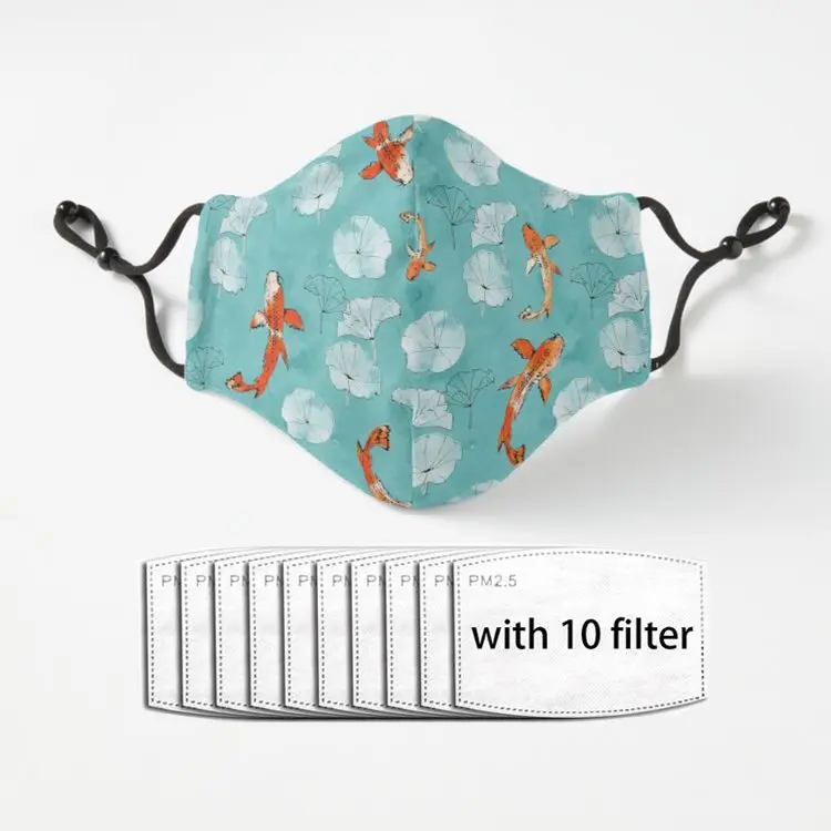 Waterlily koi in turquoise Fashion Men Women Outdoor Sport Mask Mouth Masks Fashion Luxury Cute Stuff Golf Mascarillas
Waterlily koi in turquoise Fashion Men Women Outdoor Sport Mask Mouth Masks Fashion Luxury Cute Stuff Golf Mascarillas