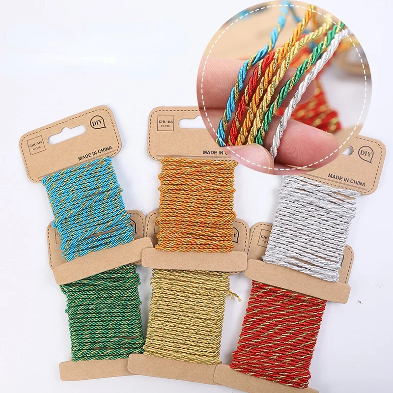 3m 2.5mm Cotton Cord Thread String Colorful Rope Bead Wires for DIY Making Handmade Braided Jewelry Making 3 Strands
3m 2.5mm Cotton Cord Thread String Colorful Rope Bead Wires for DIY Making Handmade Braided Jewelry Making 3 Strands