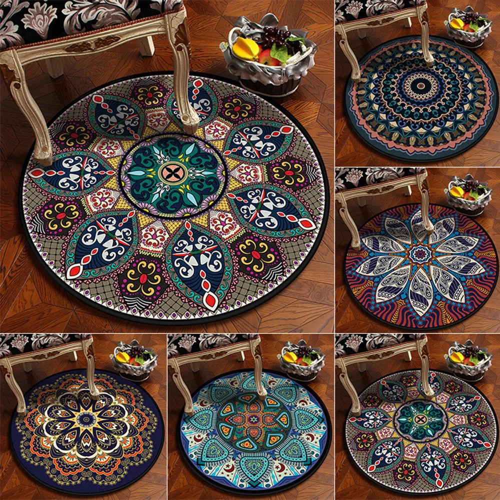 Ethnic Style Cloth Round Carpet Bohemia Hotel Cradle Mats Home Life Balcony Leisure Chair Cushions Bedroom Decor Rug Circle Rug
Ethnic Style Cloth Round Carpet Bohemia Hotel Cradle Mats Home Life Balcony Leisure Chair Cushions Bedroom Decor Rug Circle Rug