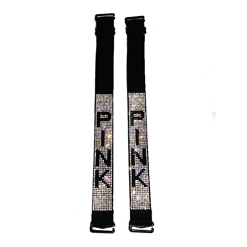 Women's blingbling diamond inlaid pink alphabet masonry bra straps underwear accessories straps diamond wide/narrow straps
Women's blingbling diamond inlaid pink alphabet masonry bra straps underwear accessories straps diamond wide/narrow straps