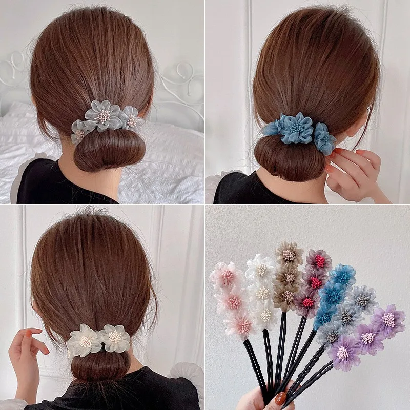 Fashion Girls Hairstyle Hair Bun Stick Women Elegant Hairpin Flower Hair Maker Tools Hair Accessories
Fashion Girls Hairstyle Hair Bun Stick Women Elegant Hairpin Flower Hair Maker Tools Hair Accessories