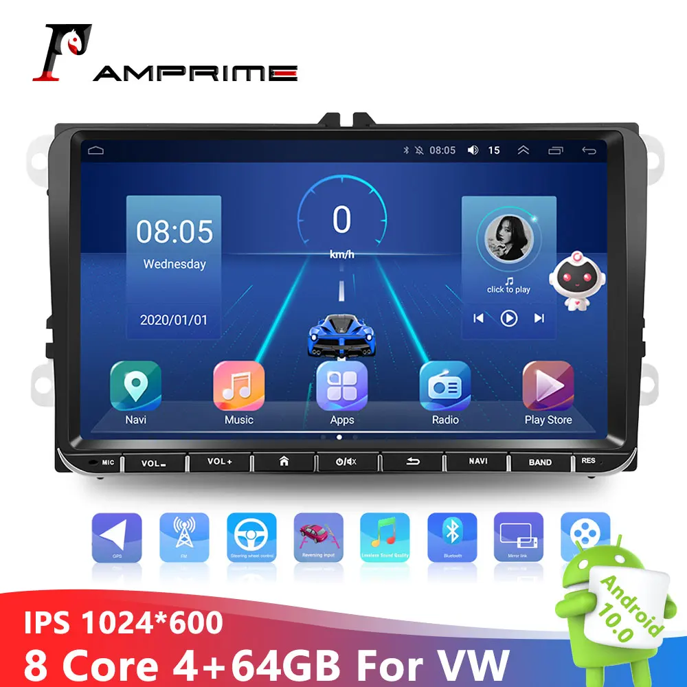 AMPrime 8-core 4+64G Android 10.0 Car Radio Stereo 9'' IPS Screen GPS Carplay Android auto 2din Multimedia Player For VW POLO
AMPrime 8-core 4+64G Android 10.0 Car Radio Stereo 9'' IPS Screen GPS Carplay Android auto 2din Multimedia Player For VW POLO
