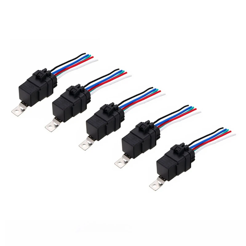 AU04 -5 Pack 40A 12 V Waterproof Relay and Harness Heavy Duty 12AWG Tinned Copper Wires 5-PIN Automotive Relay
AU04 -5 Pack 40A 12 V Waterproof Relay and Harness Heavy Duty 12AWG Tinned Copper Wires 5-PIN Automotive Relay