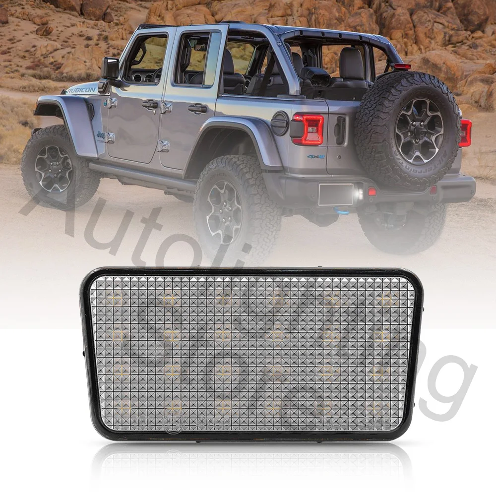 

1 Pc Led Rear License Number Plate Light For Jeep Wrangler JL 2018 2019 2020 2021 Canbus Error Free Lamps Tail Plate Lamp