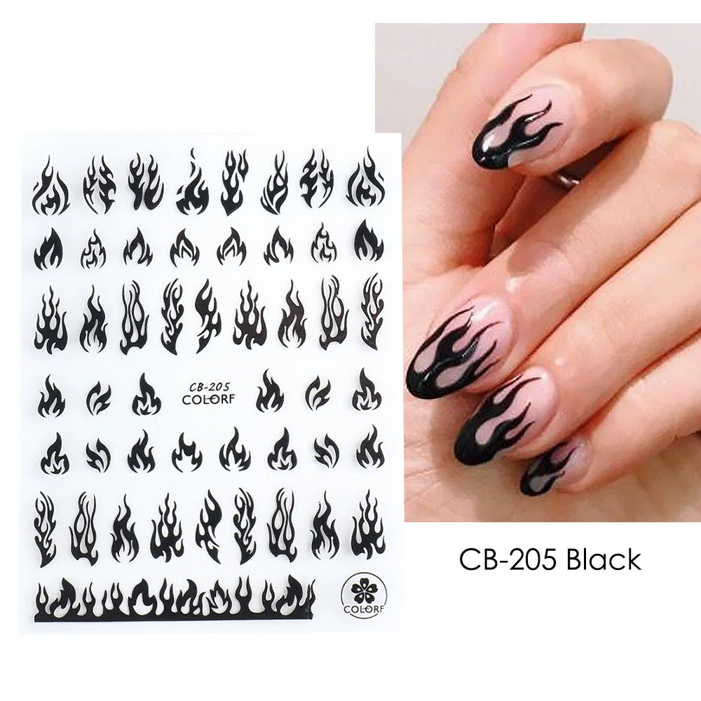 1pcs Holographics 3D Fire Flame Nail Stickers Gold Silver White Black Adhensive Decal For Gel Polish Nail Art Decoration
1pcs Holographics 3D Fire Flame Nail Stickers Gold Silver White Black Adhensive Decal For Gel Polish Nail Art Decoration
