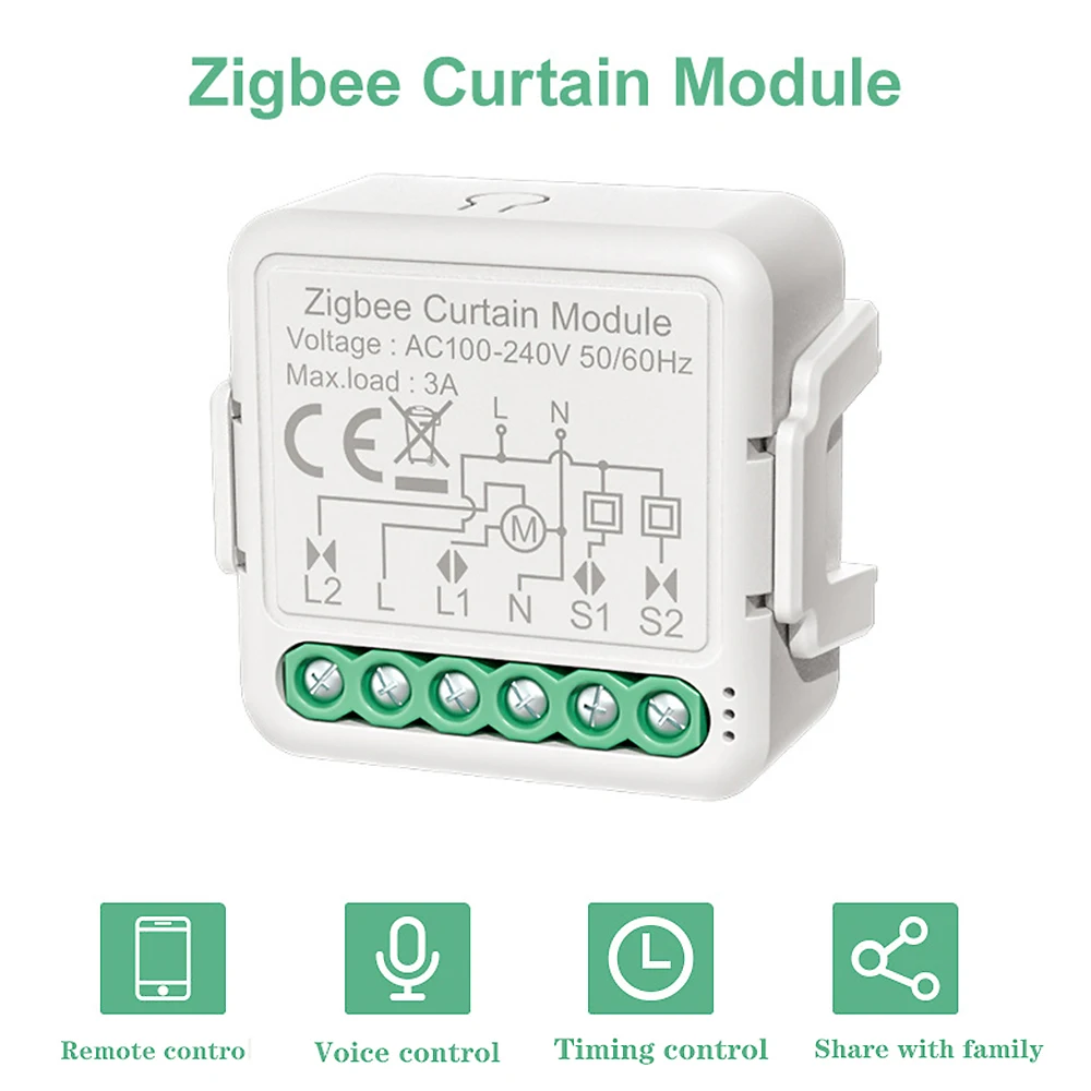 Умный переключатель штор Zigbee, дистанционное управление через приложение/Голосовое управление по расписанию, работает с Amazon Alexa и Google Assistant
Умный переключатель штор Zigbee, дистанционное управление через приложение/Голосовое управление по расписанию, работает с Amazon Alexa и Google Assistant