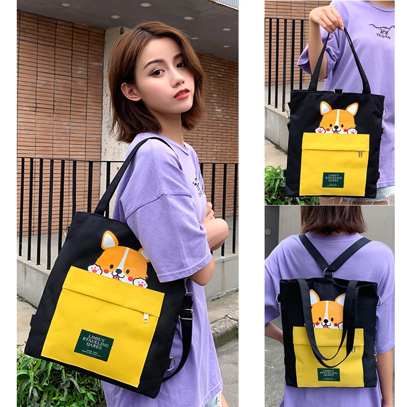 Cute Cartoon Canvas Shoulder Bag For Women Girls Student Crossbody Handbag Casual Tote Shoping Bags
Cute Cartoon Canvas Shoulder Bag For Women Girls Student Crossbody Handbag Casual Tote Shoping Bags