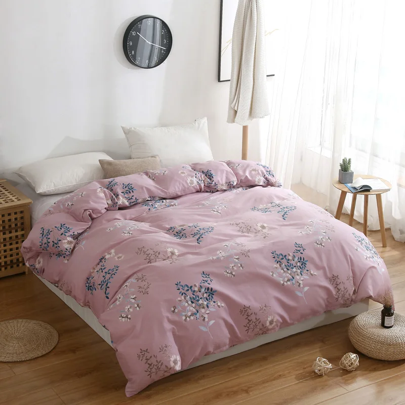 1Pcs Duvet Cover pink Quilt Cover Pure cotton flower Bedclothes single double king with zipper Comforter cover leaves bedding
1Pcs Duvet Cover pink Quilt Cover Pure cotton flower Bedclothes single double king with zipper Comforter cover leaves bedding