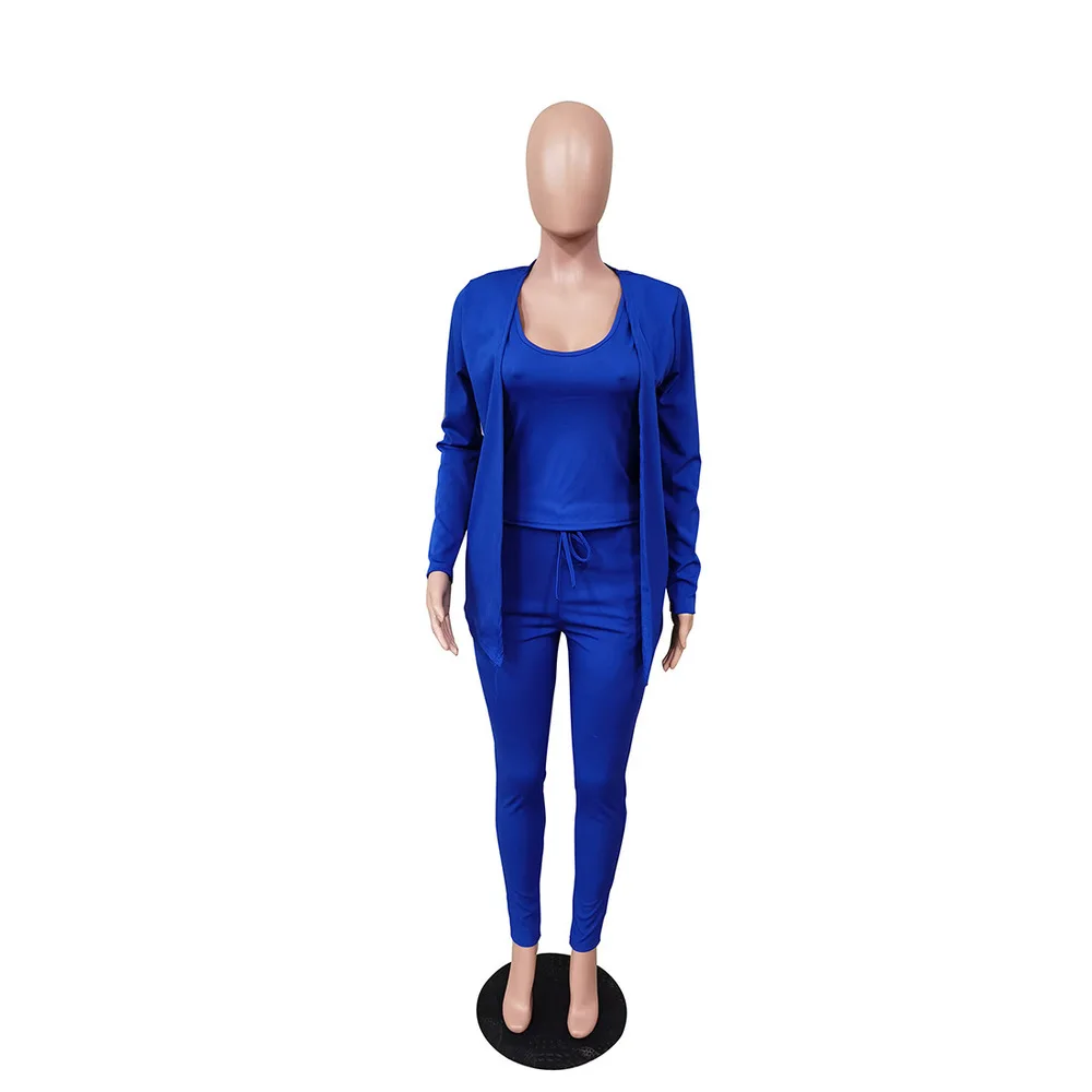 Sexy Skinny 3 Piece Outfit Women's Costume Fashion Low Neck Tank Top + Pockets Bodycon Legging + Long Sleeve Cardigan Streetwear
Sexy Skinny 3 Piece Outfit Women's Costume Fashion Low Neck Tank Top + Pockets Bodycon Legging + Long Sleeve Cardigan Streetwear