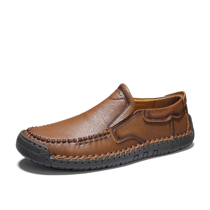 Plus Size Leather Shoes Men's 2021 New Stitching First Layer Cowhide Slip-on Casual Leather Shoes Trendy Beanie Shoes
Plus Size Leather Shoes Men's 2021 New Stitching First Layer Cowhide Slip-on Casual Leather Shoes Trendy Beanie Shoes
