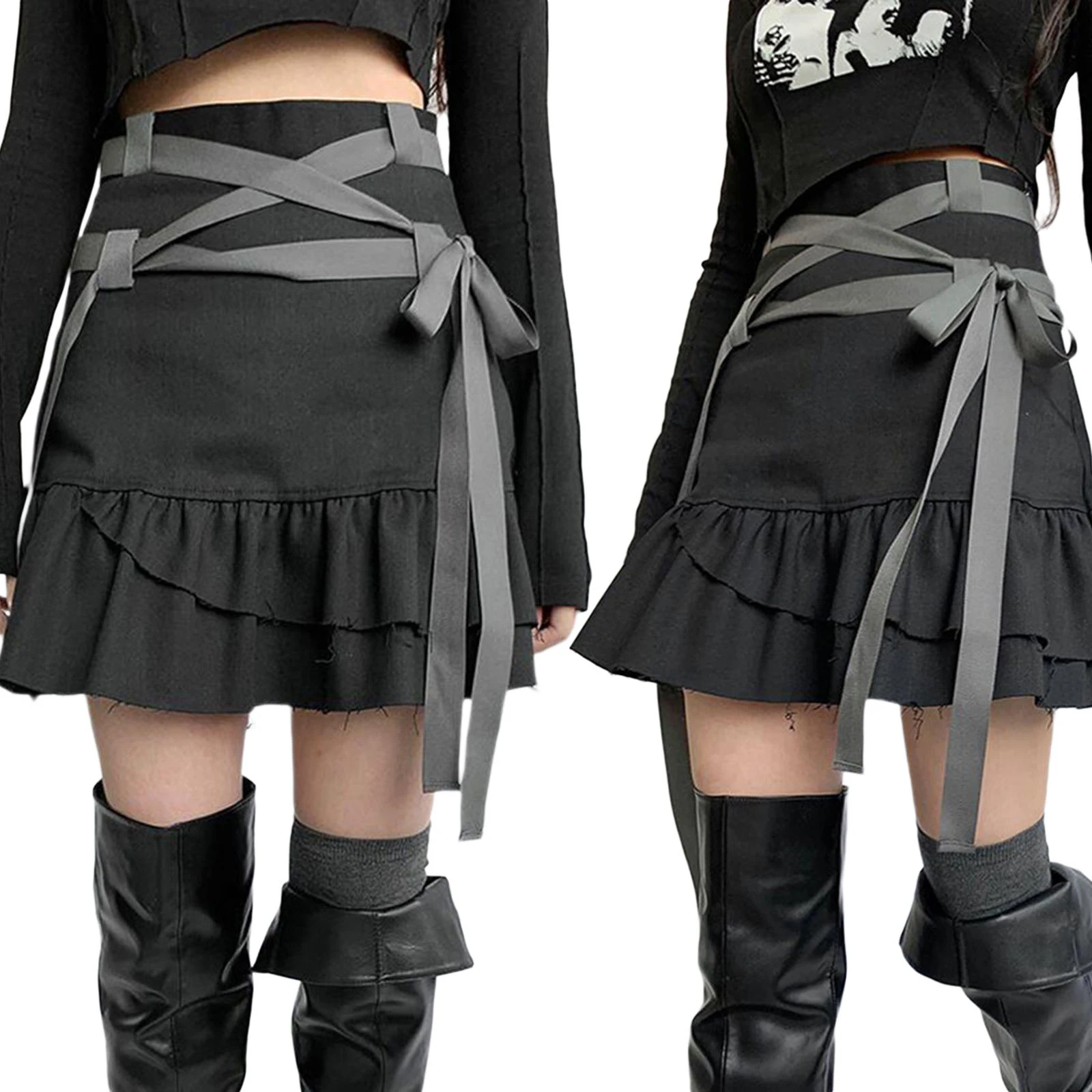 Women Skirt with Ruffled Trim, Adjustable Bow Tie High Waist Design Summer Clothing
Women Skirt with Ruffled Trim, Adjustable Bow Tie High Waist Design Summer Clothing