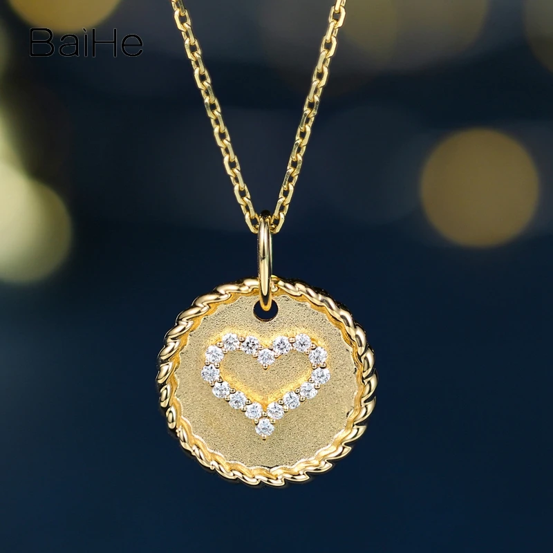 BAIHE Solid 18K Yellow Gold Sparkling Natural Diamond Fine Jewelry Making Wedding Simple Trendy Heart Pendant Women Bracelet 
BAIHE Solid 18K Yellow Gold Sparkling Natural Diamond Fine Jewelry Making Wedding Simple Trendy Heart Pendant Women Bracelet