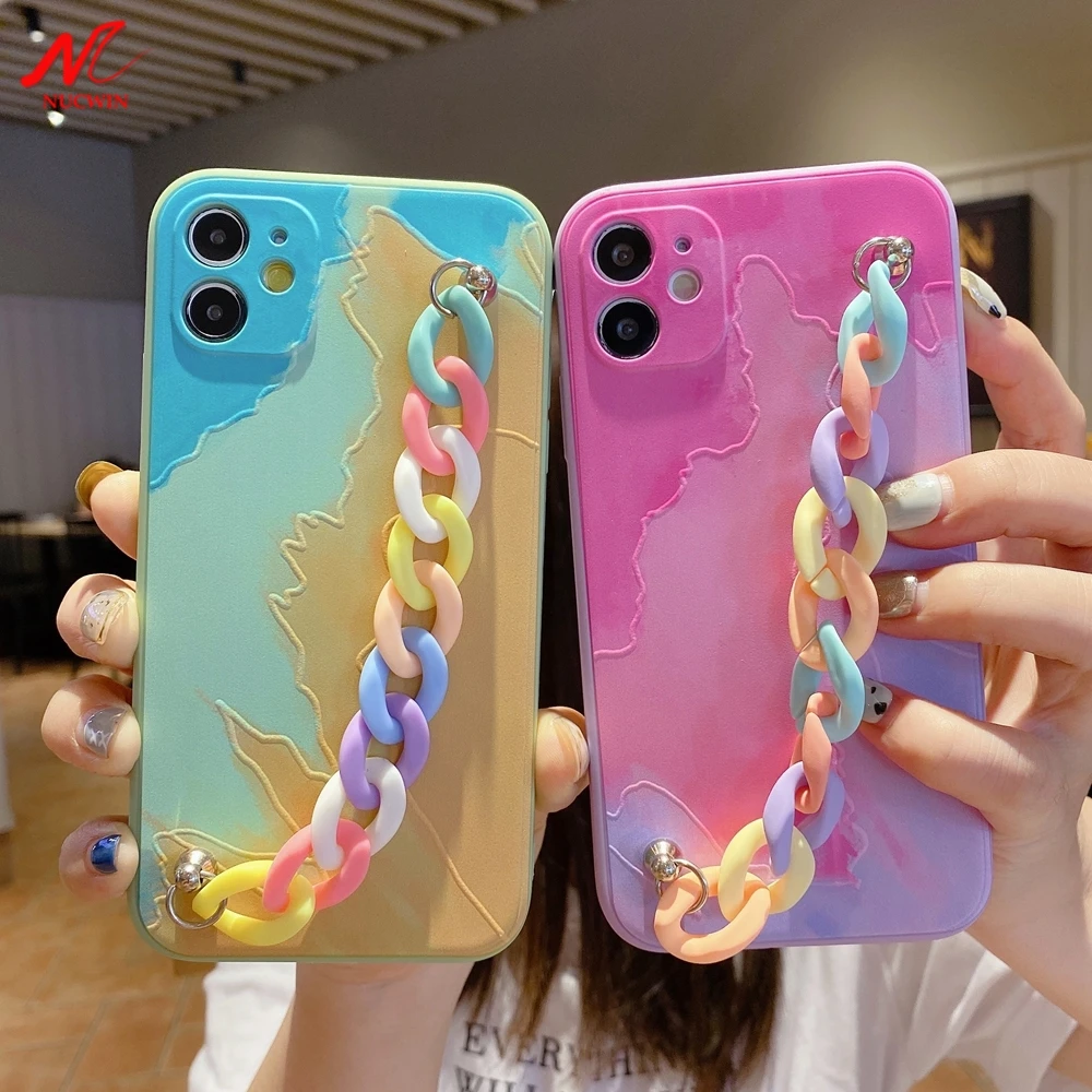 Luxury Colorful Bracelet Phone Case for iPhone 12 11 Pro 11Pro Xs Max X Xr 7 8 Plus Watercolor Camera Protection Silicone Cover
Luxury Colorful Bracelet Phone Case for iPhone 12 11 Pro 11Pro Xs Max X Xr 7 8 Plus Watercolor Camera Protection Silicone Cover