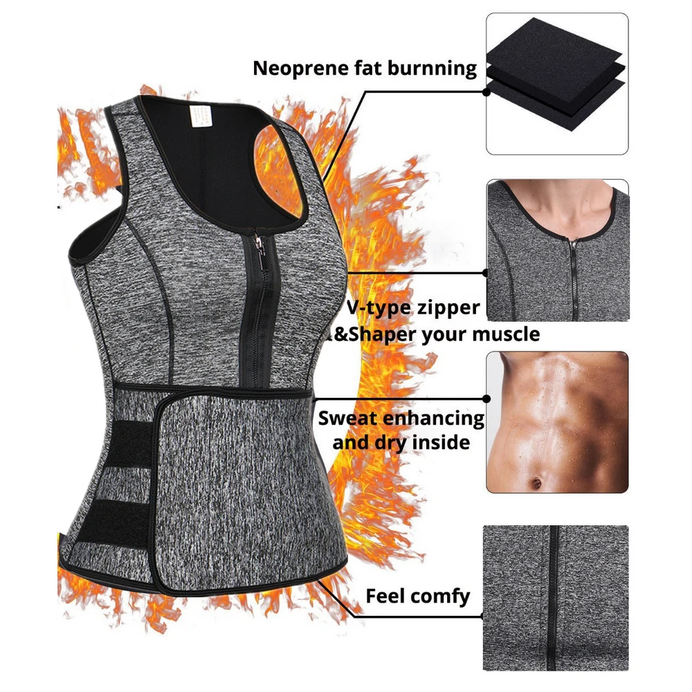 Men's Sweat Sauna Vest Waist Trainer Body Shaper Neoprene Tank Top Compression Shirt Workout Fitness Back Support Gym Suit
Men's Sweat Sauna Vest Waist Trainer Body Shaper Neoprene Tank Top Compression Shirt Workout Fitness Back Support Gym Suit