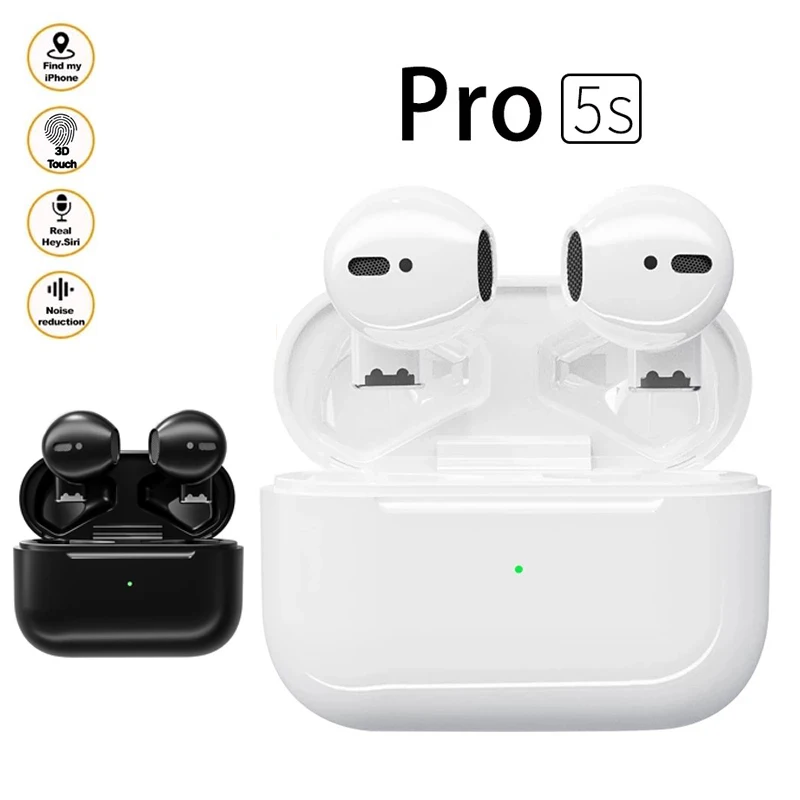 Mini Pro 5S TWS Wireless Bluetooth 5.0 Earphone 9D HiFi Stereo Earbuds With Mic Waterproof Sweat-Proof Gaming No Delay Headsets
Mini Pro 5S TWS Wireless Bluetooth 5.0 Earphone 9D HiFi Stereo Earbuds With Mic Waterproof Sweat-Proof Gaming No Delay Headsets