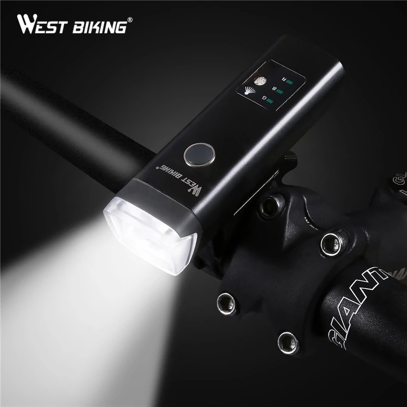 WEST BIKING Bycicle Light Intelligent Bike Light Front Lamp Flashlight Cycling Headlight Luz Bicicle Waterproof USB Rechargeable
WEST BIKING Bycicle Light Intelligent Bike Light Front Lamp Flashlight Cycling Headlight Luz Bicicle Waterproof USB Rechargeable