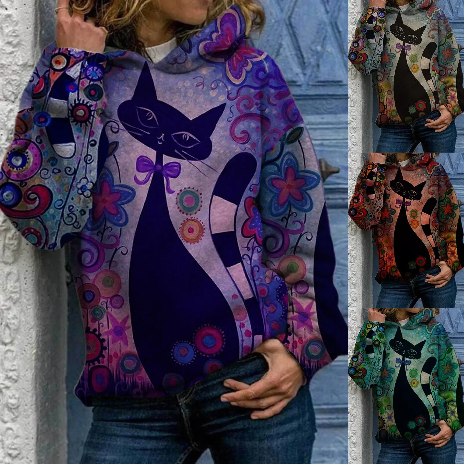 Women Autumn Winter Hoodie Digital Cats Print Long Sleeve Hoody Sweatshirt Casual Ladies Pullover Female Outwear Plus Size M-4XL
Women Autumn Winter Hoodie Digital Cats Print Long Sleeve Hoody Sweatshirt Casual Ladies Pullover Female Outwear Plus Size M-4XL