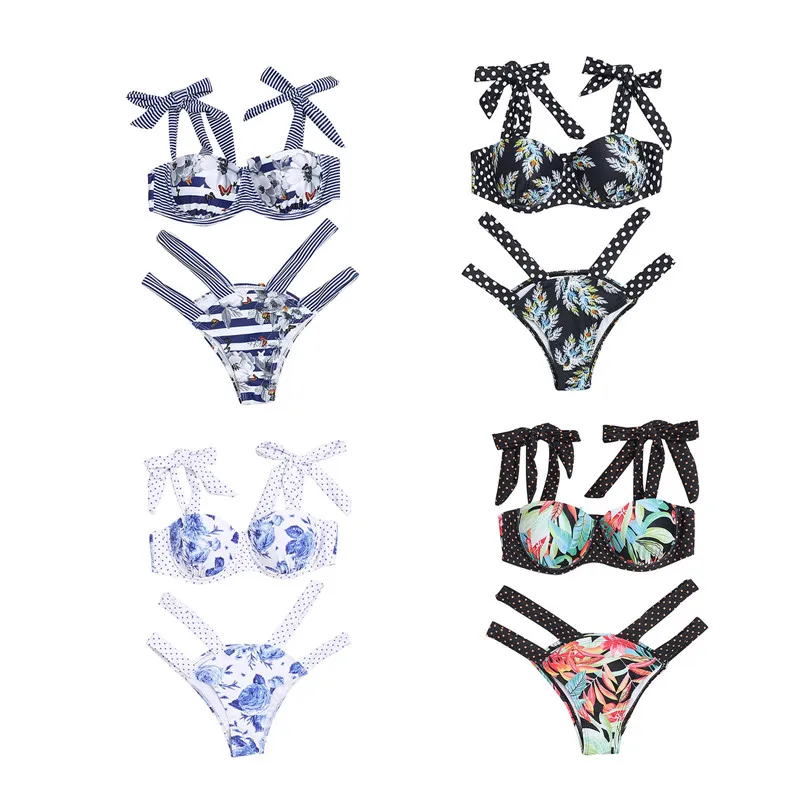 Sexy Print Bikinis Push Up Swimsuit Women 2021 High Waist Bathing Suit Triangle Bikini Brazilian Swimwear Women Floral Beachwear
Sexy Print Bikinis Push Up Swimsuit Women 2021 High Waist Bathing Suit Triangle Bikini Brazilian Swimwear Women Floral Beachwear