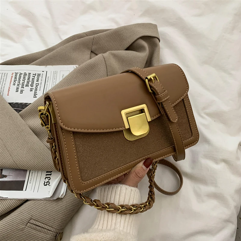 Vintage Flip Lock Suede Small Crossbody Bags For Women Woven Chain Strap Female Clutch Flap PU Leather Ladies Shoulder Bags 2021
Vintage Flip Lock Suede Small Crossbody Bags For Women Woven Chain Strap Female Clutch Flap PU Leather Ladies Shoulder Bags 2021