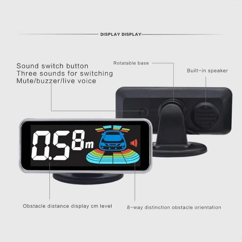 Intelligent Parking Sensor 4 Probe Front And Rear Camera Real Voice Buzzer Mute Cm Distance
Intelligent Parking Sensor 4 Probe Front And Rear Camera Real Voice Buzzer Mute Cm Distance