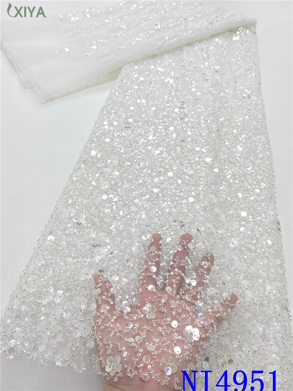Pure White Handmade Beads Lace Fabric African Sequin Lace Fabric for Sewing Beautiful Beaded Lace Fabric with Sequins NI4951
Pure White Handmade Beads Lace Fabric African Sequin Lace Fabric for Sewing Beautiful Beaded Lace Fabric with Sequins NI4951
