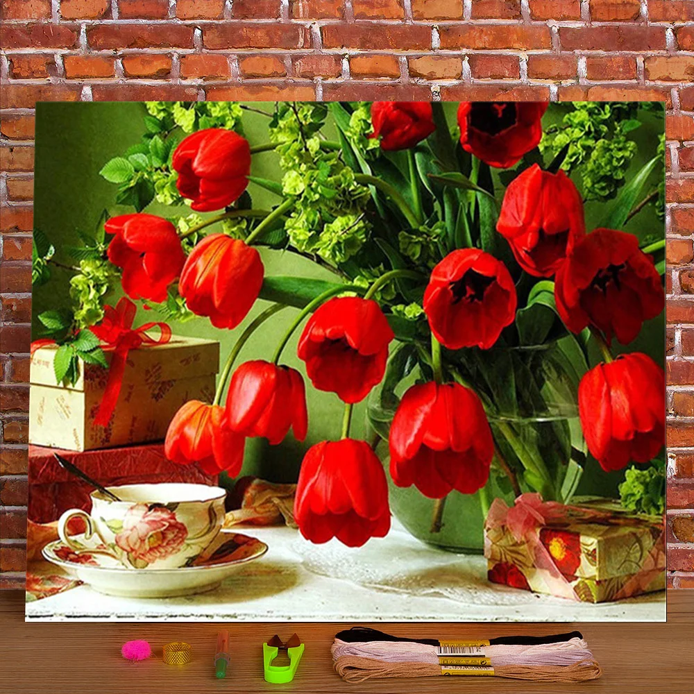 Poppy Flower Printed 11CT Cross-Stitch Kit Embroidery DMC Threads Craft Knitting Handicraft Needlework Package Needle
Poppy Flower Printed 11CT Cross-Stitch Kit Embroidery DMC Threads Craft Knitting Handicraft Needlework Package Needle