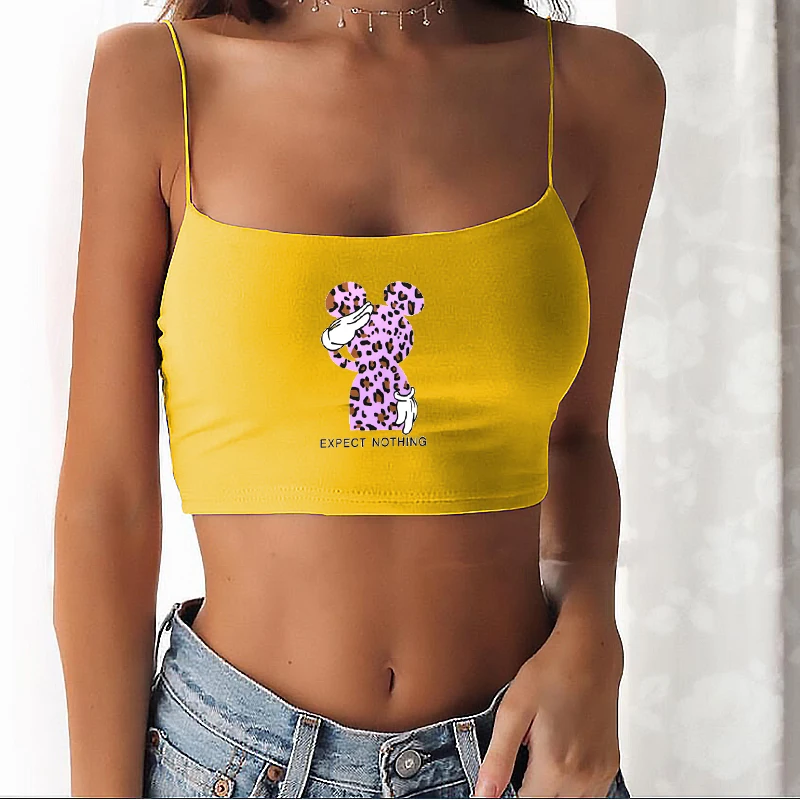 Women Crop Tops Disney Y2K Sexy Mickey Mouse Print Bottoming Slim Camisole Spaghetti Club Fashion Sling Summer Femme Streetwear
Women Crop Tops Disney Y2K Sexy Mickey Mouse Print Bottoming Slim Camisole Spaghetti Club Fashion Sling Summer Femme Streetwear