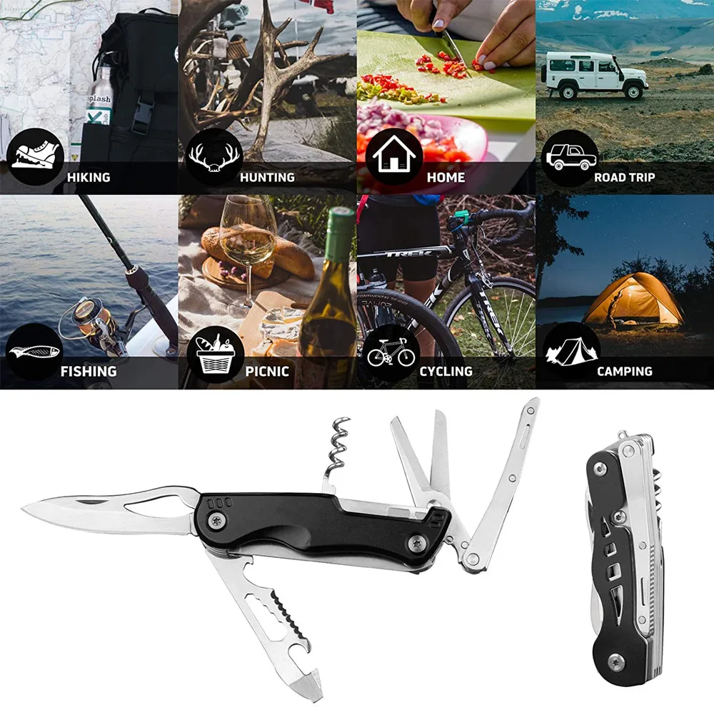 Men 9-in-1 EDC Hand Tools Multitool Survival Knives Mini Stainless Steel Camping Utility Knife For Fishing Wilderness Survival
Men 9-in-1 EDC Hand Tools Multitool Survival Knives Mini Stainless Steel Camping Utility Knife For Fishing Wilderness Survival