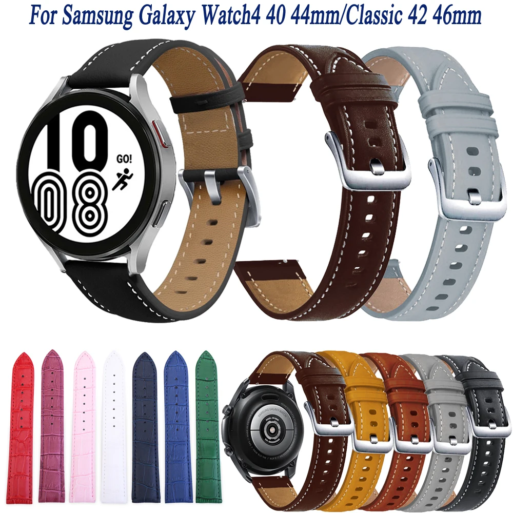 Ремешок кожаный для Samsung Galaxy Watch 4 Classic 42 46 мм, умный Браслет для наручных часов, легко подходит для Galaxy Watch 4 /Active 2 40 44 мм, 20 мм
Ремешок кожаный для Samsung Galaxy Watch 4 Classic 42 46 мм, умный Браслет для наручных часов, легко подходит для Galaxy Watch 4 /Active 2 40 44 мм, 20 мм