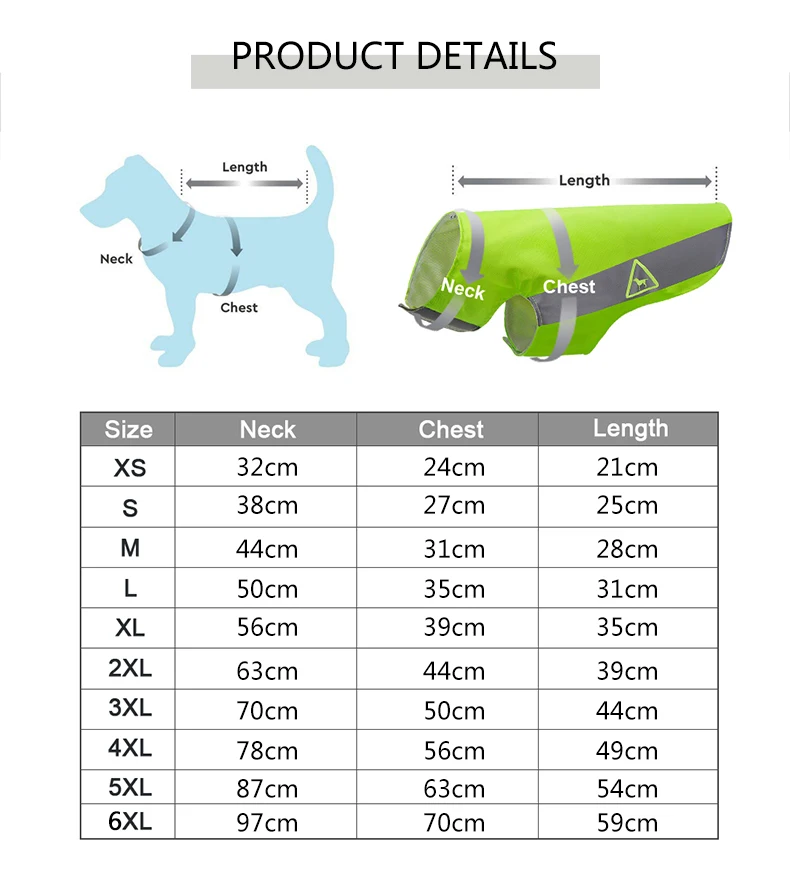 Reflective Pet Dog Raincoat Breathable Dog Vest Jacket For Small Medium Large Dogs Waterproof Clothes Outdoor Pet Jacket
Reflective Pet Dog Raincoat Breathable Dog Vest Jacket For Small Medium Large Dogs Waterproof Clothes Outdoor Pet Jacket