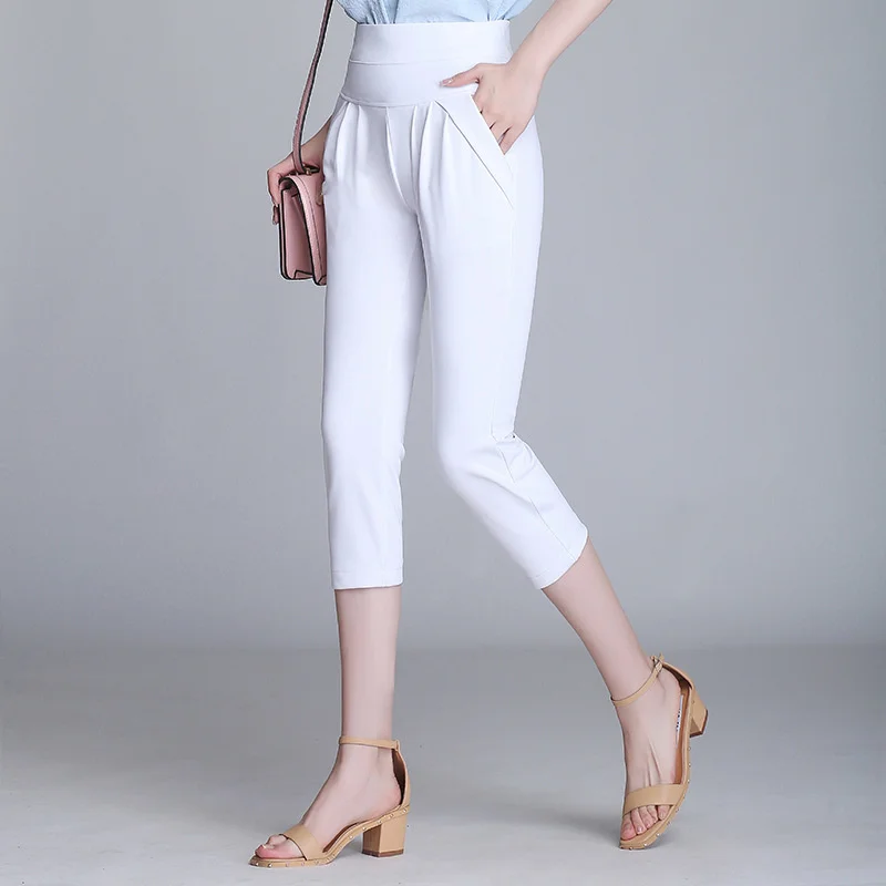 WLLWLP Summer High Waist Casual Skinny Elasticity Calf-Length Pants Koraen Solid Color Large Size Casual Pants A013
WLLWLP Summer High Waist Casual Skinny Elasticity Calf-Length Pants Koraen Solid Color Large Size Casual Pants A013