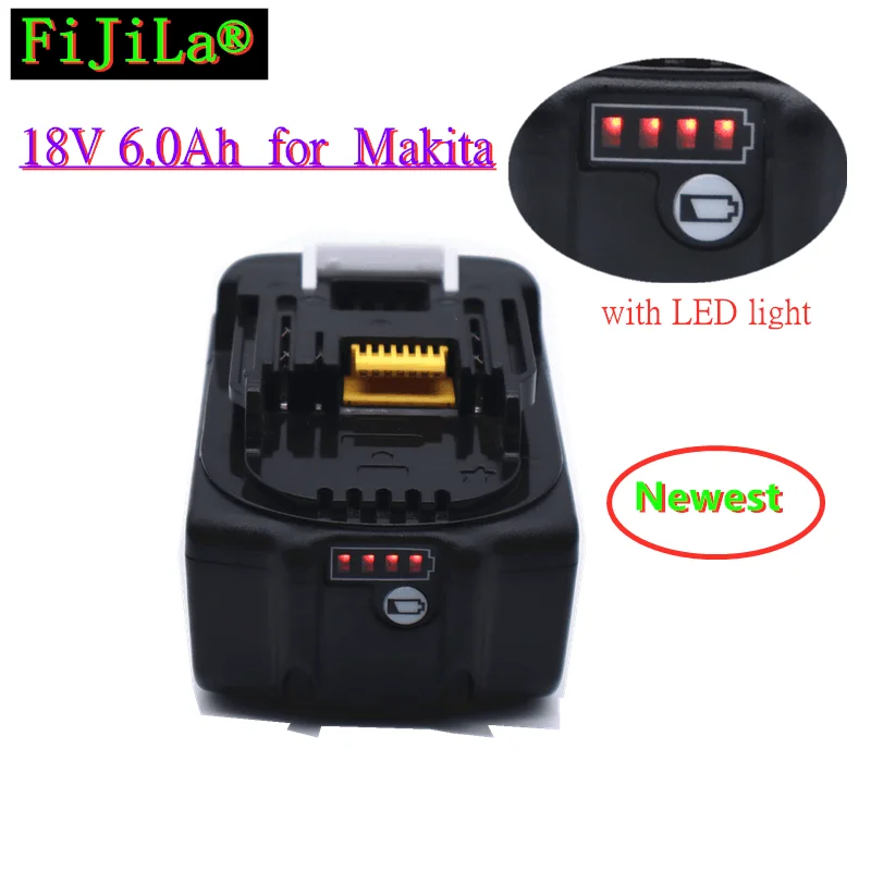 2021 BL1860 18V 6.0Ah Replacement Battery for Makita Power Tool 6000mah BL1840 BL1860 Battery with LED Power Display 18 v 6A
2021 BL1860 18V 6.0Ah Replacement Battery for Makita Power Tool 6000mah BL1840 BL1860 Battery with LED Power Display 18 v 6A