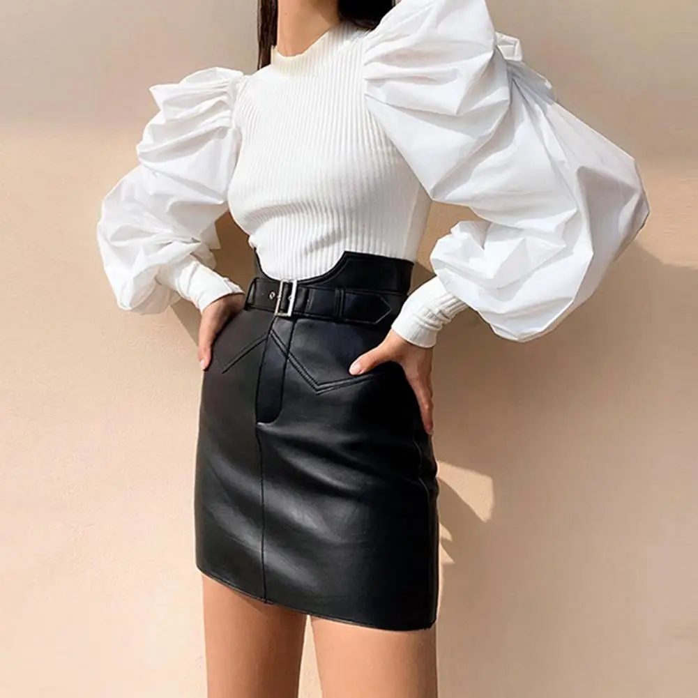 2020 Autumn Winter Fashion Women Solid Color Long Lantern Sleeve Knit Ribbed Blouse Slim Pullover Vintage Shirts
2020 Autumn Winter Fashion Women Solid Color Long Lantern Sleeve Knit Ribbed Blouse Slim Pullover Vintage Shirts
