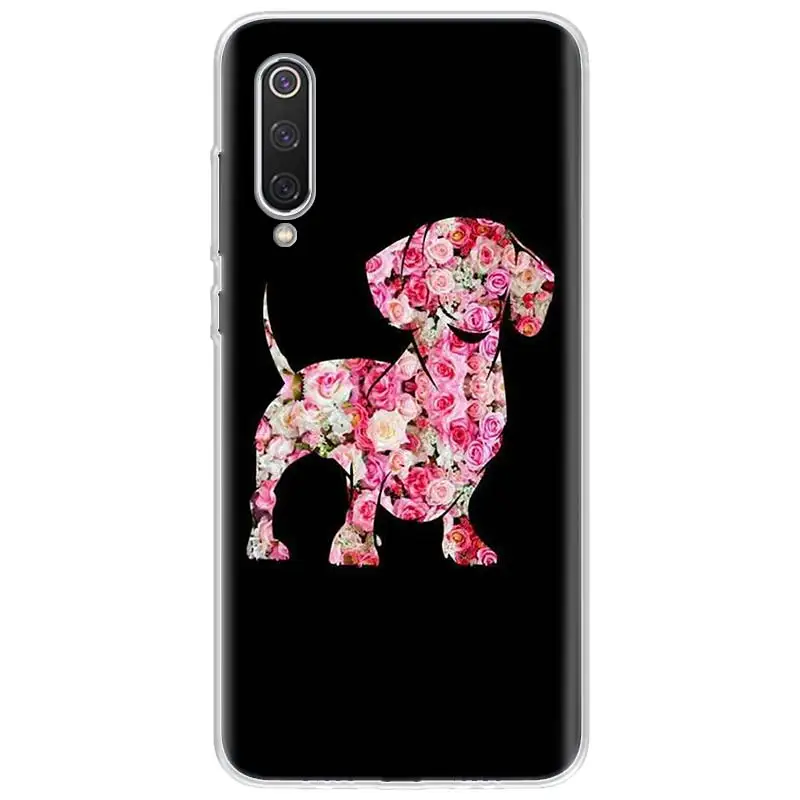 Такса силуэт собака Корпус чехол бампер для телефона чехол-накладка Redmi 4 4A 4X 5 5A 6 6A