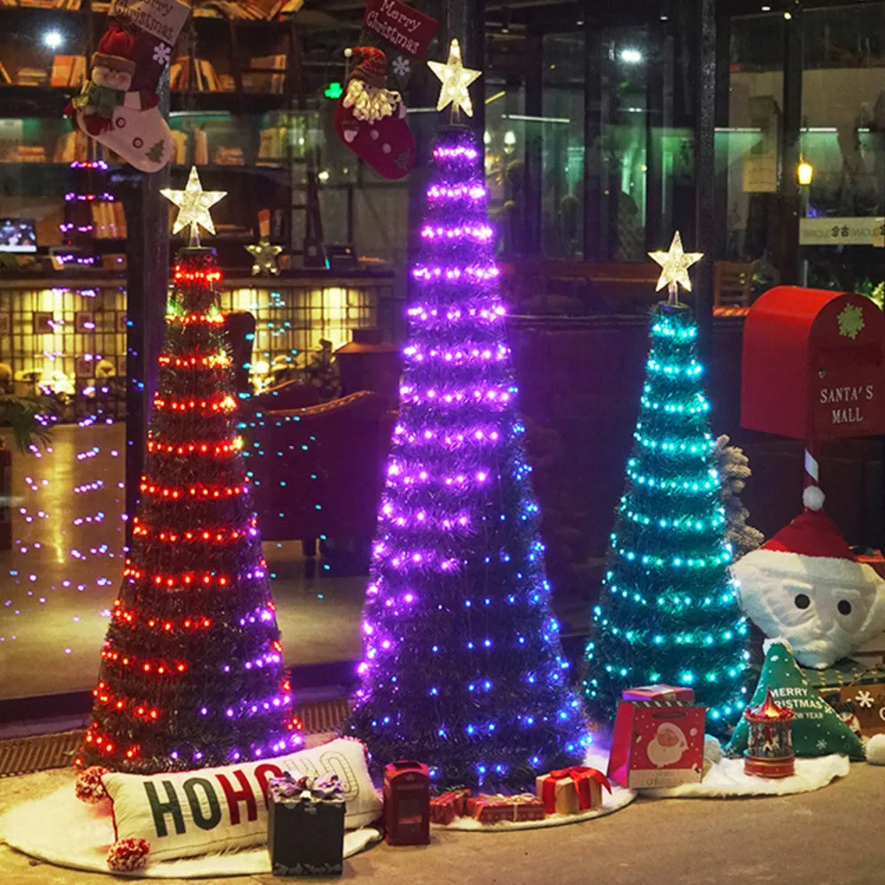 New LED Christmas Tree Foldable Waterproof Control LED Light Tree With Tree Top Star Point Garden Christmas Decor 1.2m/1.5m/1.8m
New LED Christmas Tree Foldable Waterproof Control LED Light Tree With Tree Top Star Point Garden Christmas Decor 1.2m/1.5m/1.8m