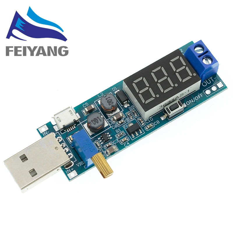 1 шт. DC 5V до 3 5 V / 12V USB Шаг вверх/вниз Питание Модуль Регулируемый повышающий