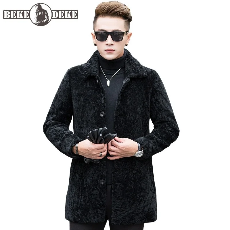 Luxury Men Real Fur Jacket Single Breasted Sheep Shearling Overcoat Slim Fit Business Man Office Work Winter Natural Fur Coat
Luxury Men Real Fur Jacket Single Breasted Sheep Shearling Overcoat Slim Fit Business Man Office Work Winter Natural Fur Coat