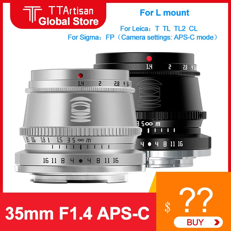 Оригинальный объектив TTArtisan 35 мм F1.4 для L-крепления для Leica T TL TL2 CL для камеры Sigma FP APS-C MF
Оригинальный объектив TTArtisan 35 мм F1.4 для L-крепления для Leica T TL TL2 CL для камеры Sigma FP APS-C MF