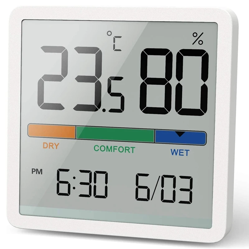 Hygrometer Indoor Thermometer Desktop Digital Thermometer with Temperature and Humidity Monitor, Accurate Humidity Gauge
Hygrometer Indoor Thermometer Desktop Digital Thermometer with Temperature and Humidity Monitor, Accurate Humidity Gauge